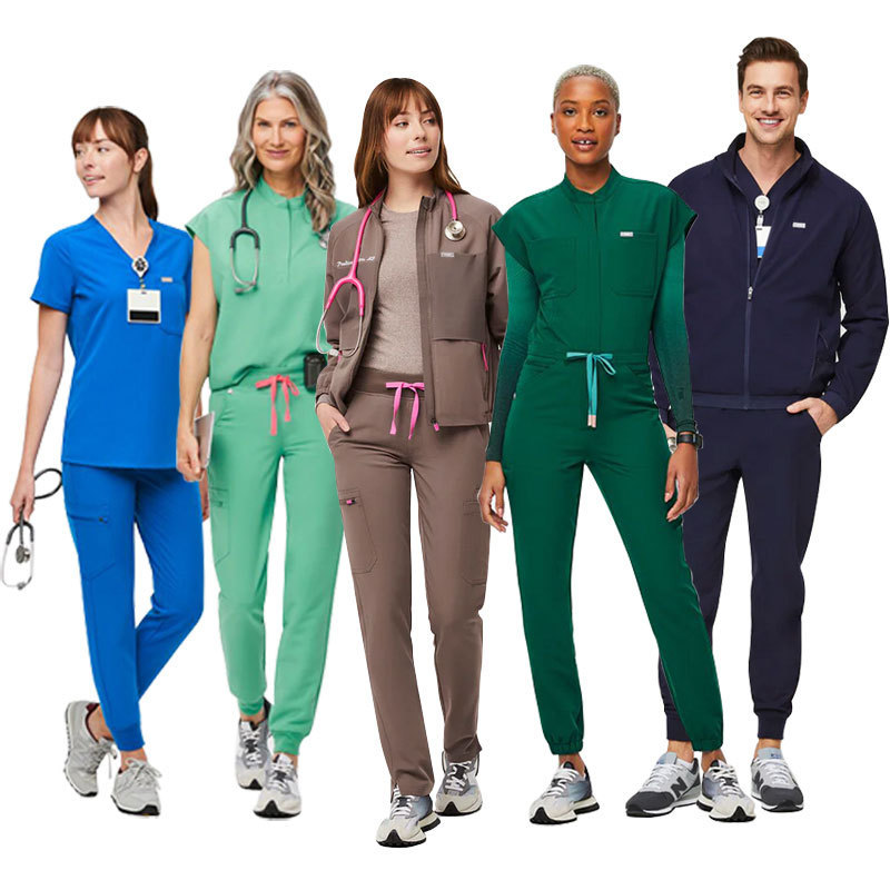 Customized Womens Medical Scrubs Wholesale Dropshipping Nursing Uniform Nurse Design Medical Scrubs Set Women