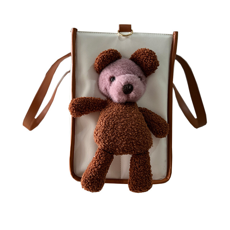 Sewing bear cute pet puppy cat shoulder tote carrier bag dog carrying travel bag pet carrier