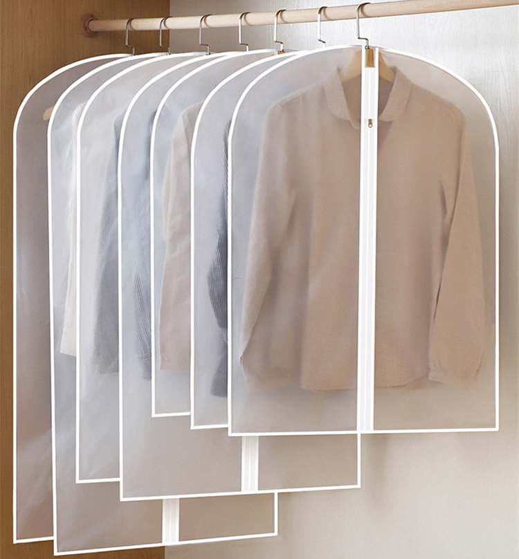 Wholesale clear transparent pvc clothes cover bag storage hanging dust garment bag cover for clothes