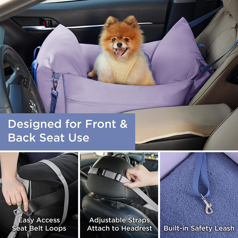 Car seat for pet waterproof car kennel can be disassembled and washed small and medium-sized dog carrier designer handbag