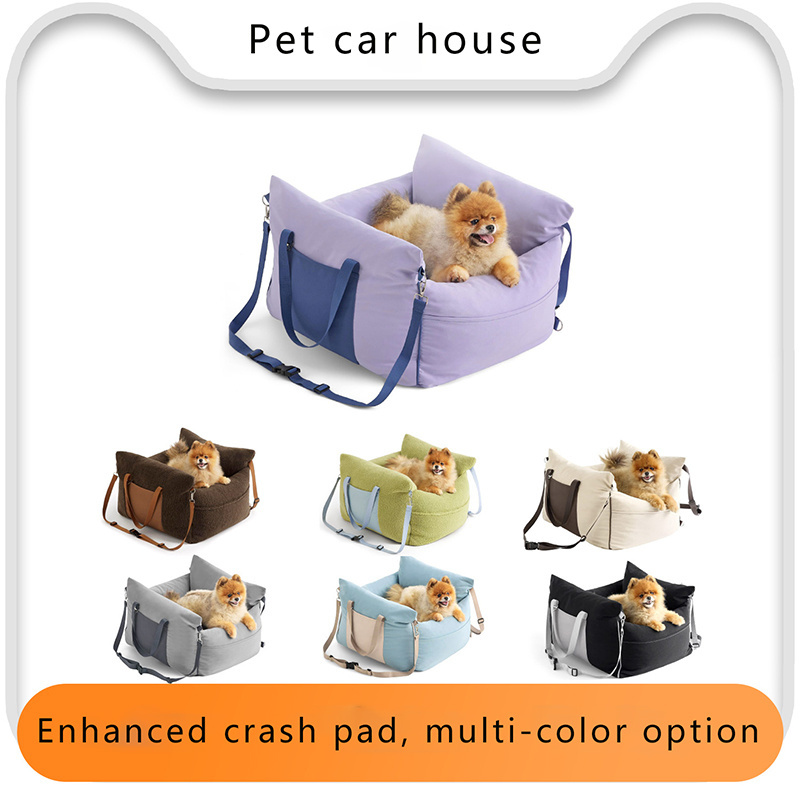 Car seat for pet waterproof car kennel can be disassembled and washed small and medium-sized dog carrier designer handbag