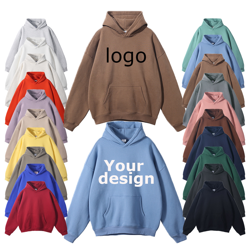 350GSM MW001 Custom Logo  High Quality Plain Pullover Fleece Sweat  Hoodies For Men  Men's Long sleeved Sweatshirt tracksuits