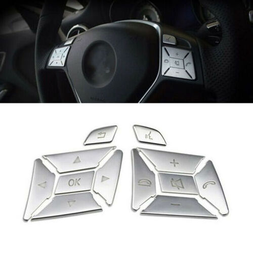 Steering Wheel Button Switch Trim Cover Sticker For Mercedes Benz A B C E Ml Gl Cla Gla Glk Sl Slk Class W176 W246 W212 W204