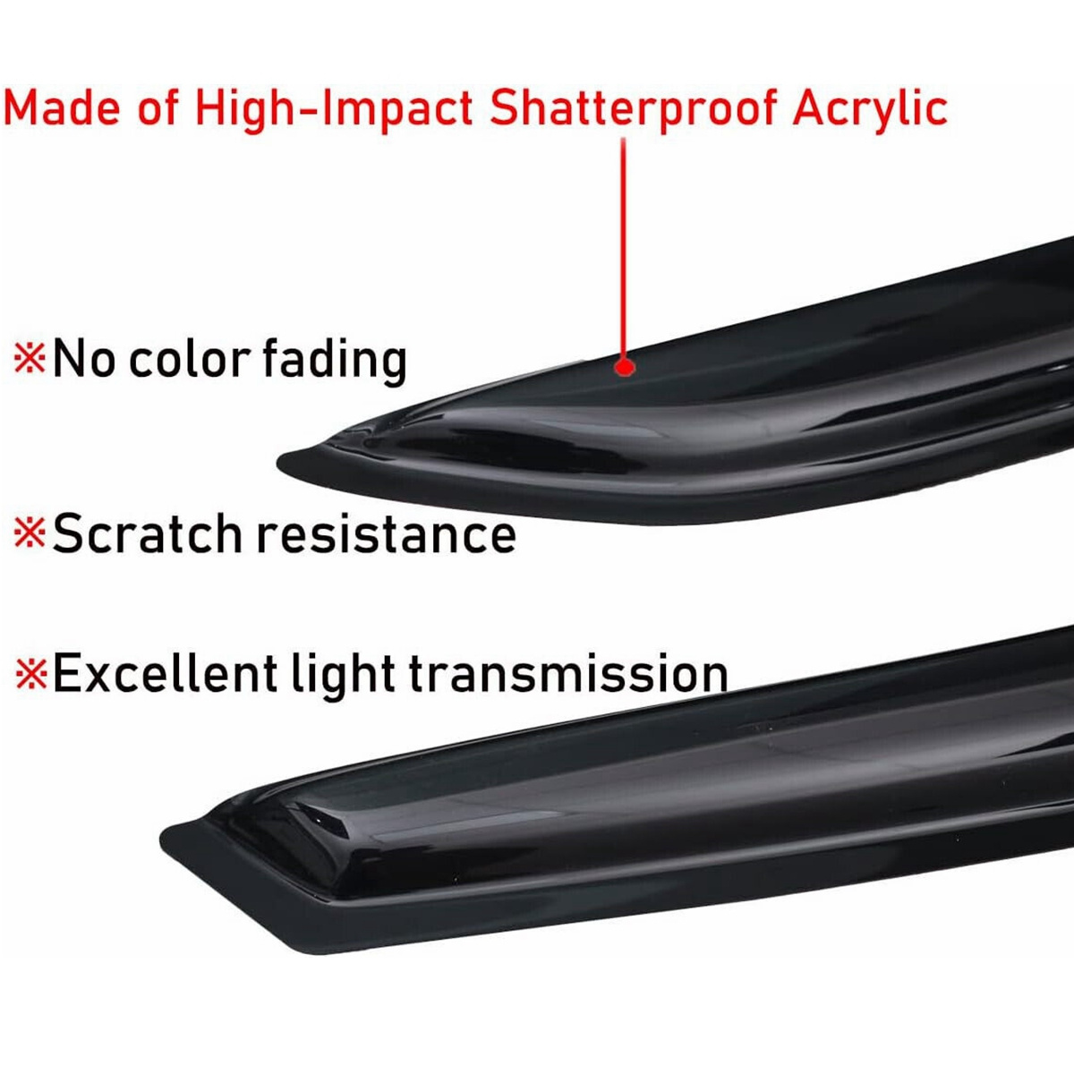 Fits for Toyota corolla 2009 2010 2011 2012 2013 Side Window Visor Vent Trim Sunshade Rain Wind Deflector Guard smoke tinted