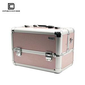 DreamCase 	 In Stock Custom Golden Supplier Magnetic Makeup Price Vanity Bag Cosmetic Case MUS136