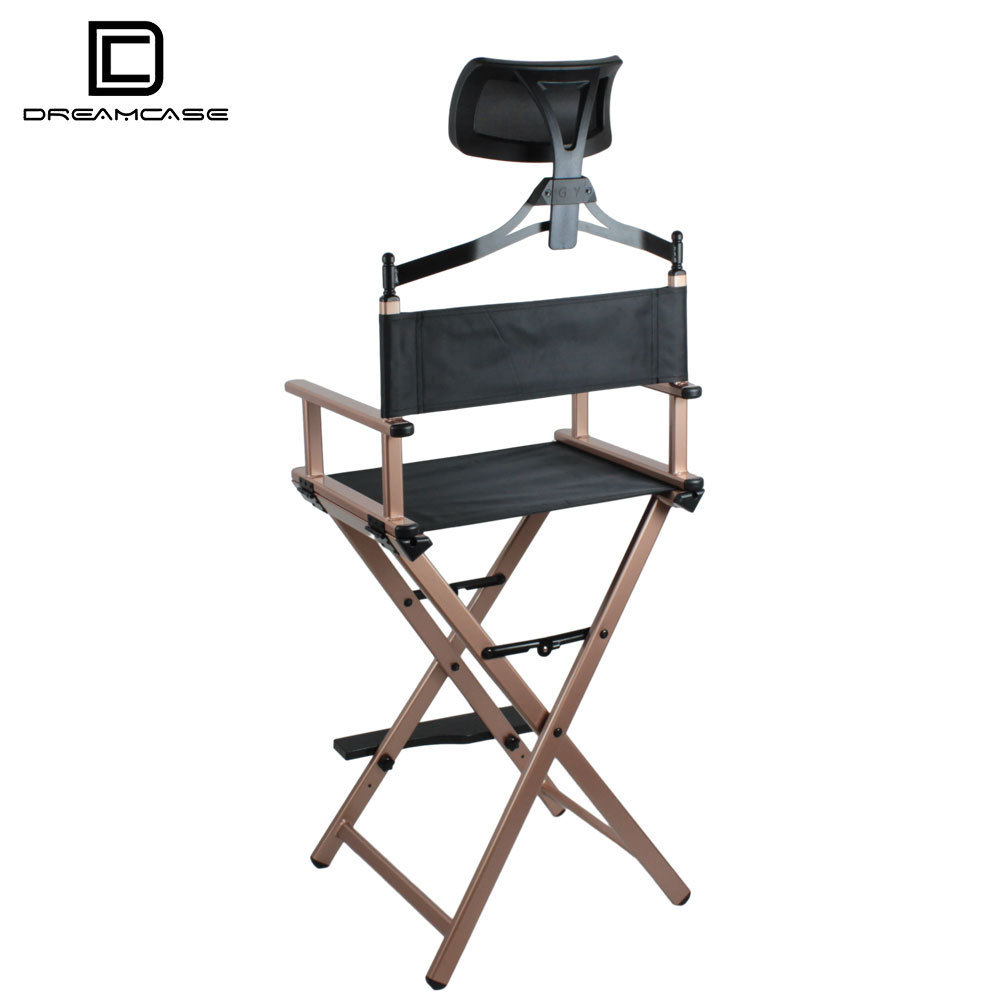 DreamCase Factory Wholesale Make Up Wheels Foldable Professional Artist Cheap Directors Makeup Chair With Tray