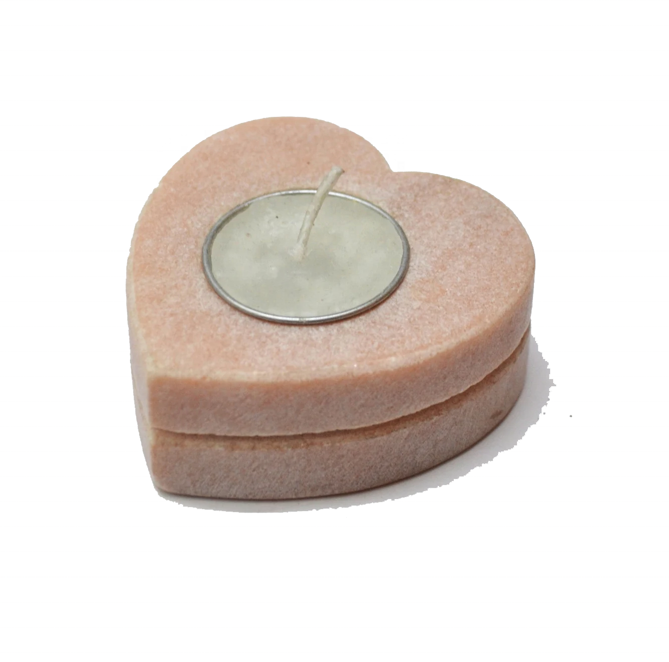 Pink Natural Stone Candle Holder Marble Tea Light Heart Round Aromatherapy Hight Quality Candles Accessories   for Dinning Home