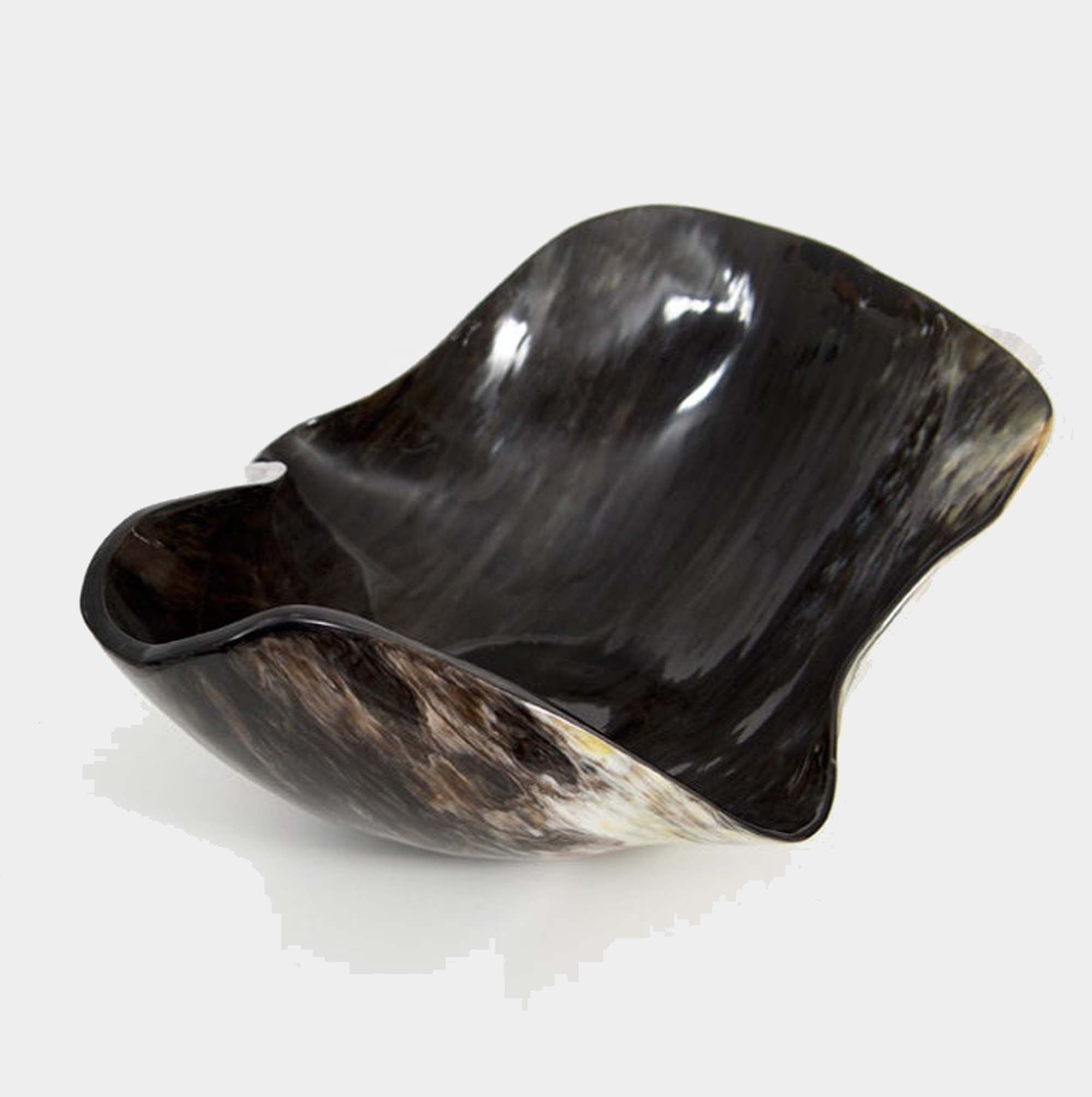 Buffalo Horn Bowl Handmade Random Shape Glossy Surface 10