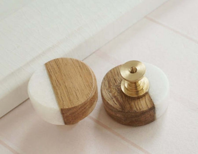 Unique Design Cabinet Knob White Resin and Wood Round Drawer Pull in Circular / Oval/Square/ Rectangle shape  Furniture Handle