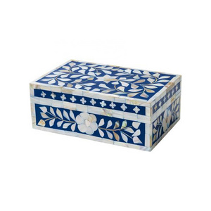 High Quality Arabian Decor Trinket Box  Mother of Pearl Jewelry Boxes Floral inlay Rectangle small Gift accessories