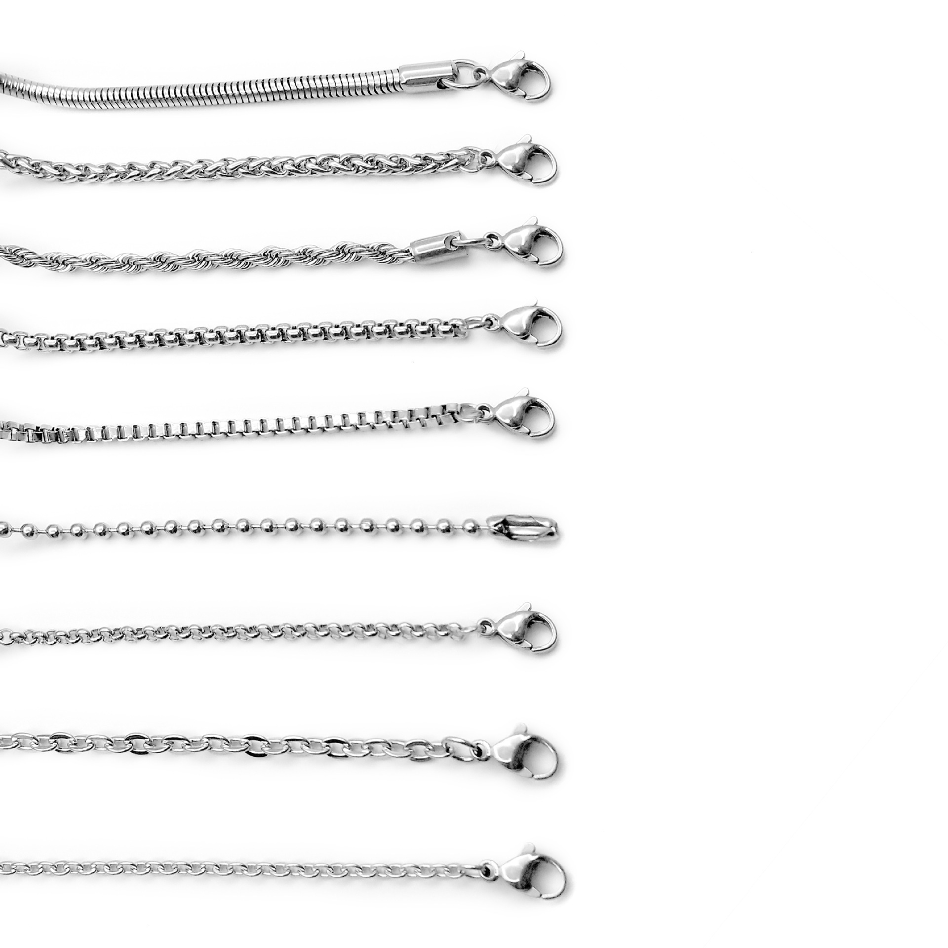 Bulk stainless steel ball chain for necklace