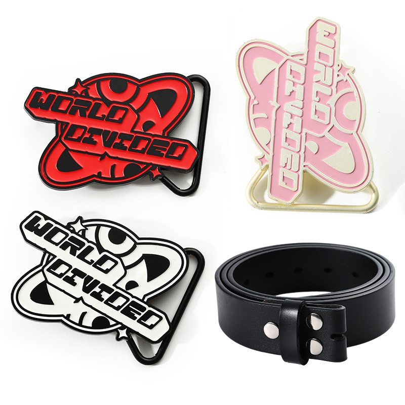 custom belt with logo buckle/metal stainless steel enamel belt buckle/pu leather belt buckle