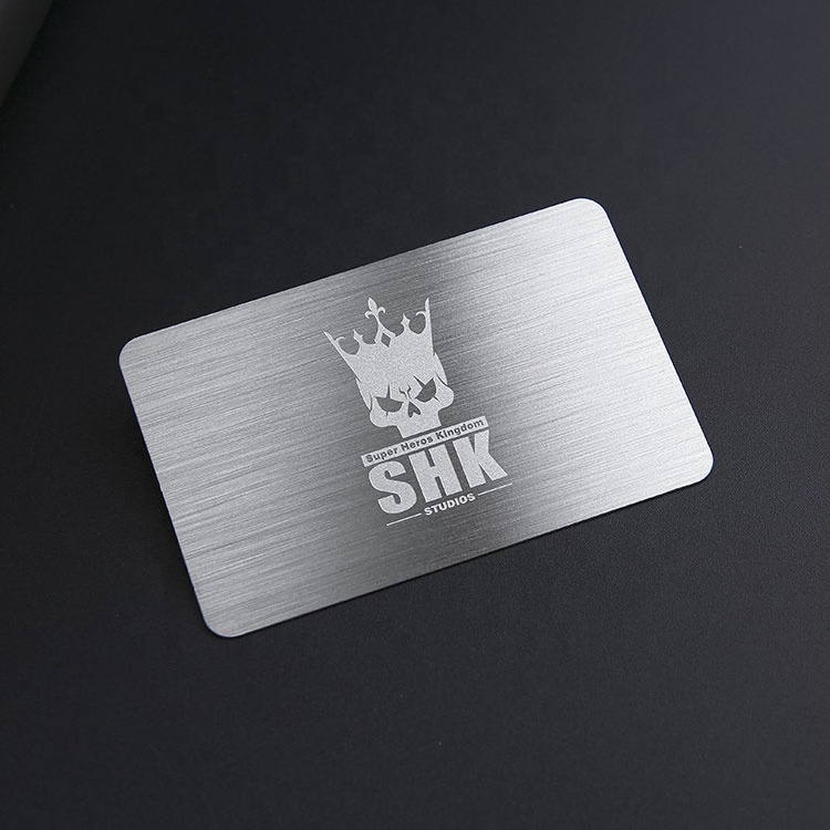 custom luxury Stainless steel laser cut metal credit card business card