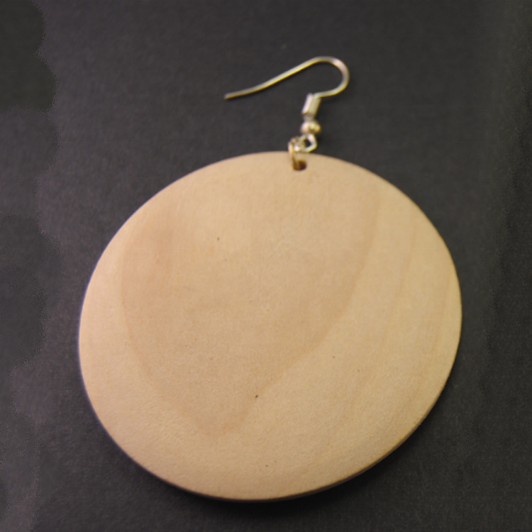 High Quality Wooden Earrings Unfinished Diy Wood Earrings Handmade Round Wooden Earrings Women