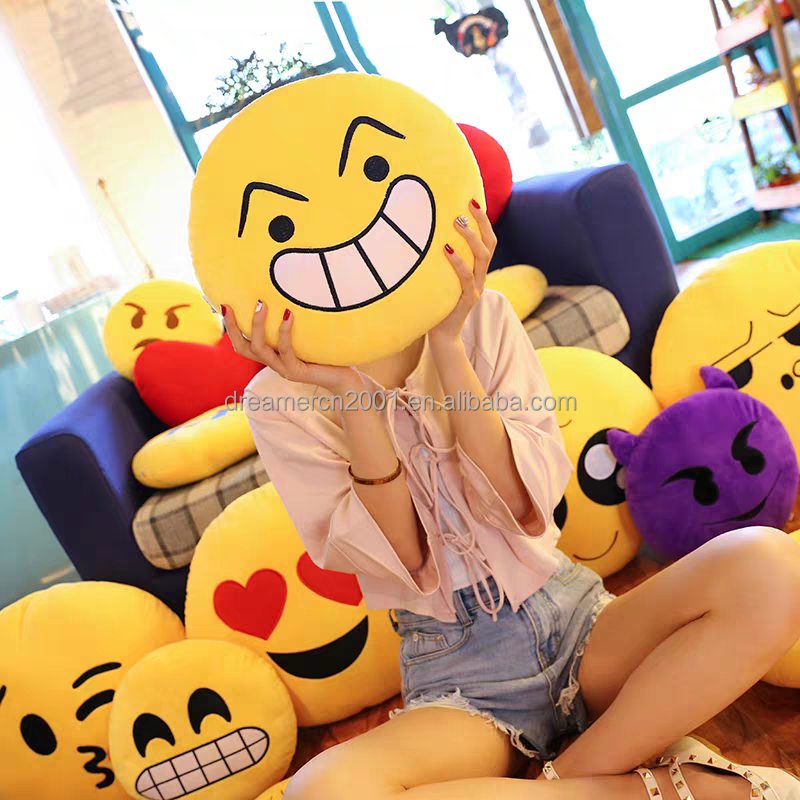 Funny Expression Plush Toys Sofa Cushion Household Soft Stuffed Plush Toy Smile Emotion Face Plush Pillow Kids Sleepig Gift