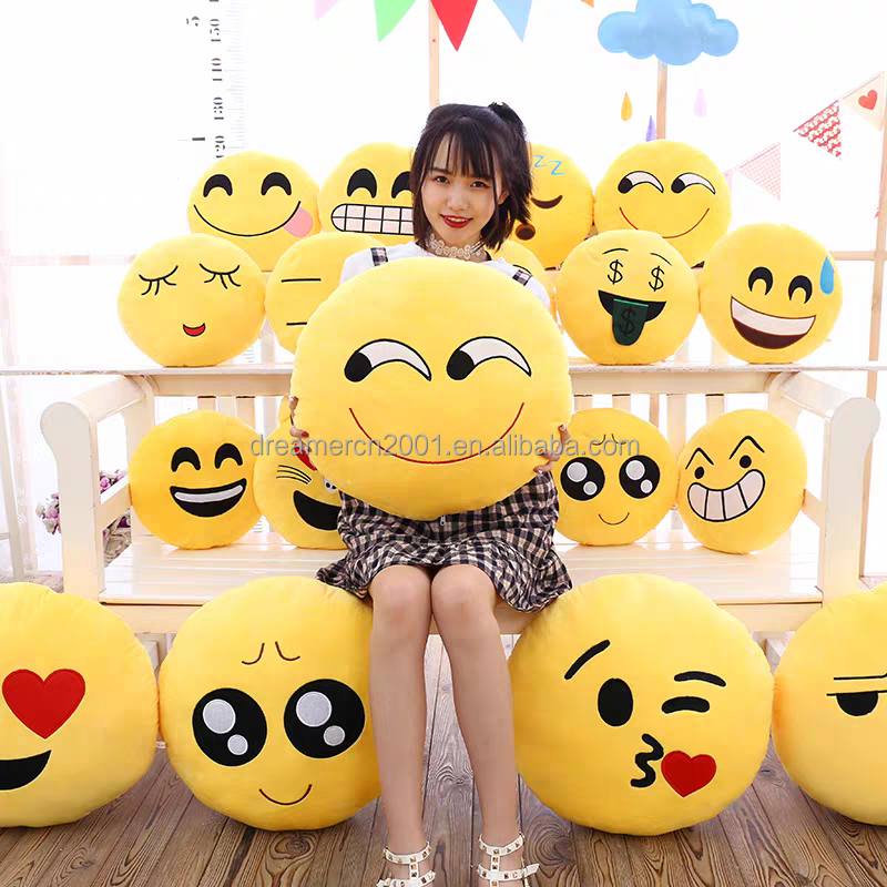 Funny Expression Plush Toys Sofa Cushion Household Soft Stuffed Plush Toy Smile Emotion Face Plush Pillow Kids Sleepig Gift