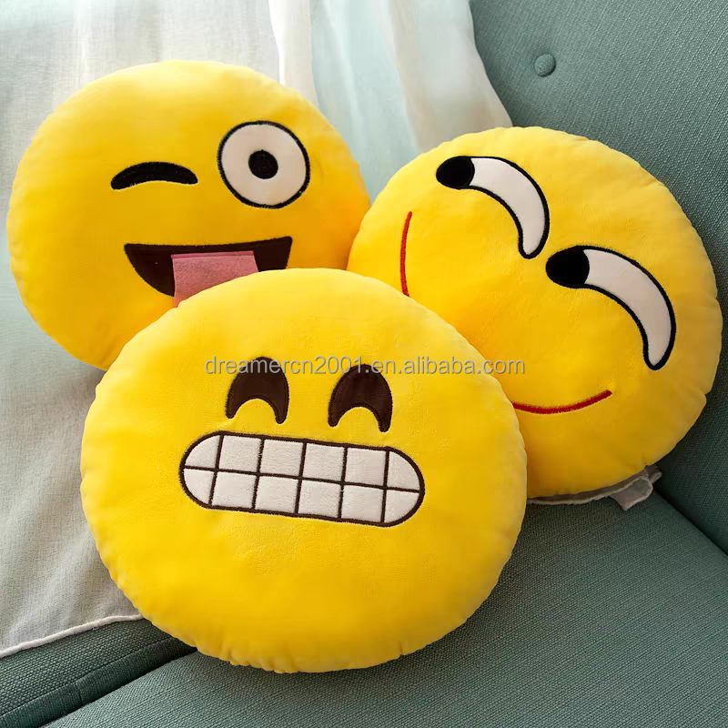 Funny Expression Plush Toys Sofa Cushion Household Soft Stuffed Plush Toy Smile Emotion Face Plush Pillow Kids Sleepig Gift