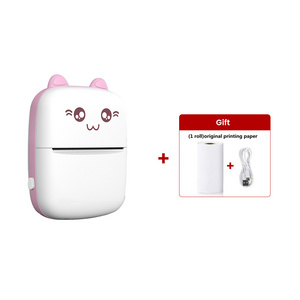 Mini Portable Printing Paper Color Pocket Mobile Printer Stickers Bluetooth Connected Label Thermal Printer