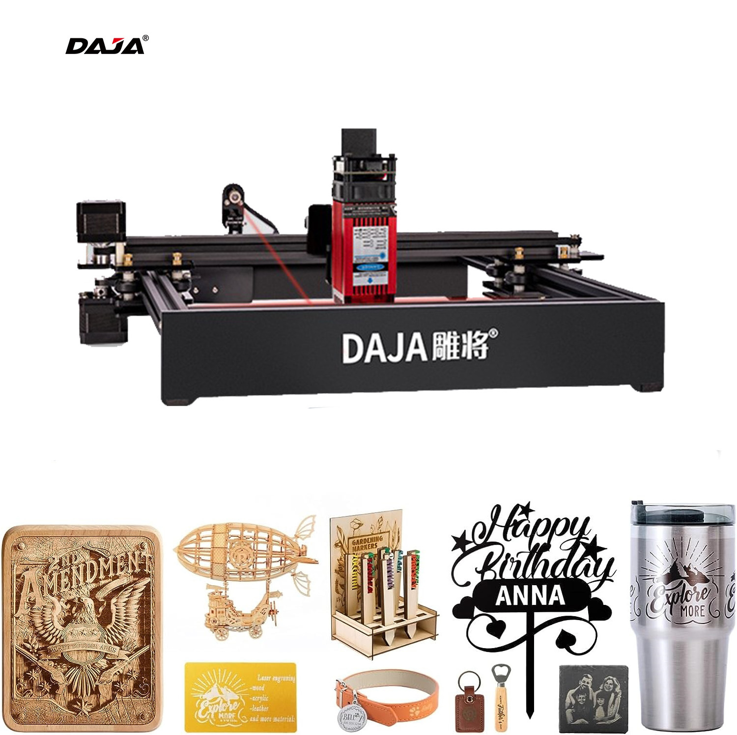 DAJA  D3 Laser Engraving 5/7/15/20 Watt Large Working area  For Different Material Mr.carve Laser Engraver Marking Machine