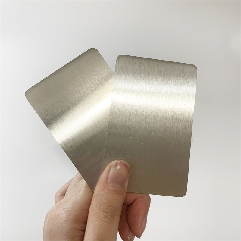 Customized Luxury stainless steel metal brushed gold aluminum business card blanks