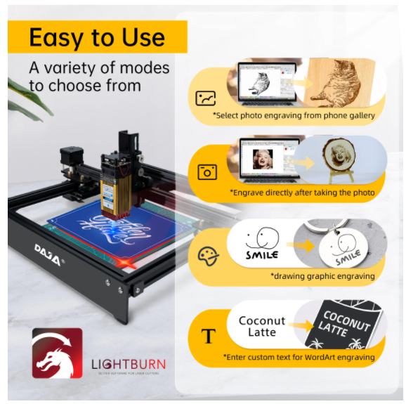 DAJA  D3 Laser Engraving 5/7/15/20 Watt Large Working area  For Different Material Mr.carve Laser Engraver Marking Machine
