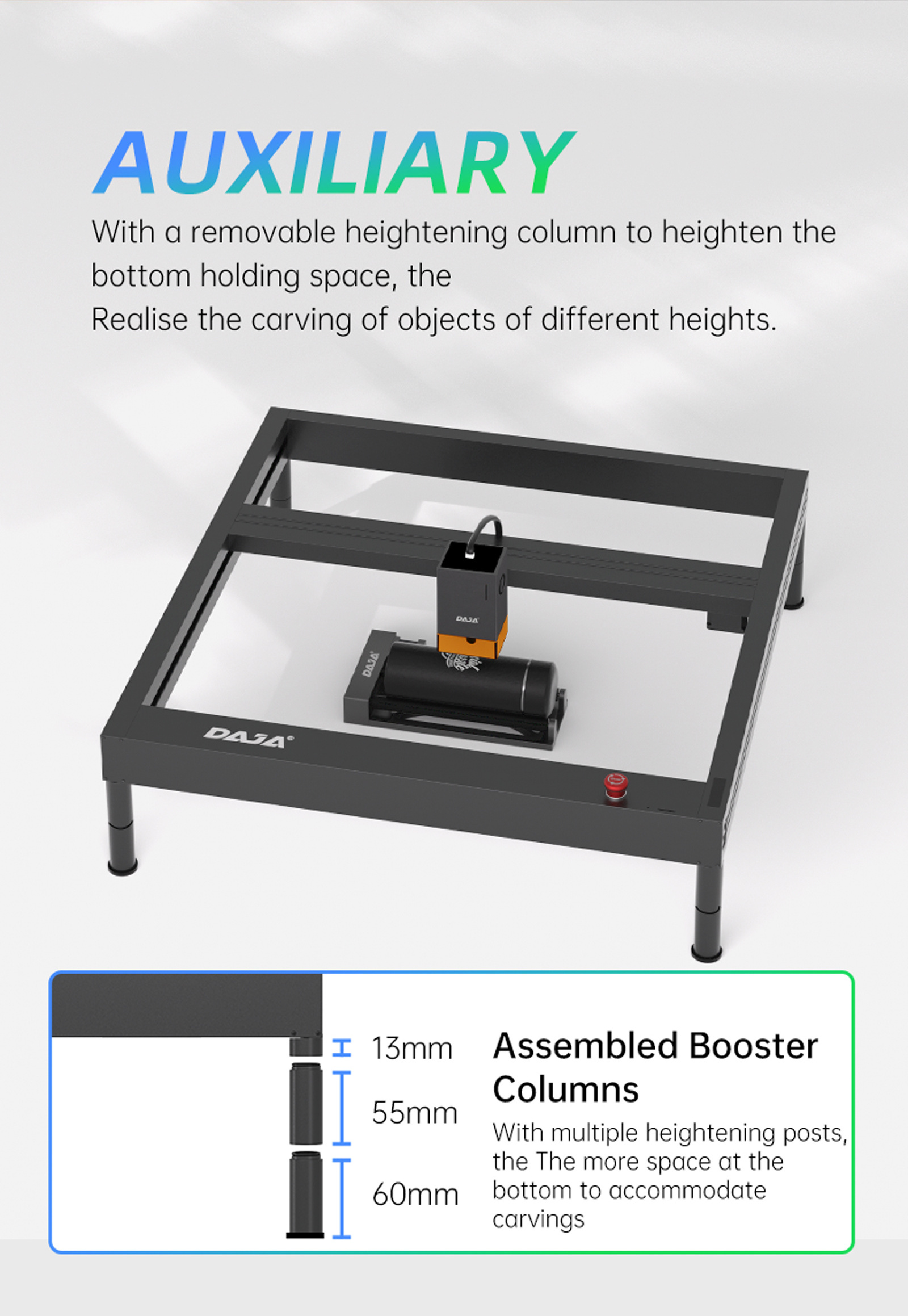 DAJA D4 Low Price Portable 20w 30w 50w 100w Engraving Metal Fiber Writing Jewelry Gold Silver Laser Marking Machine