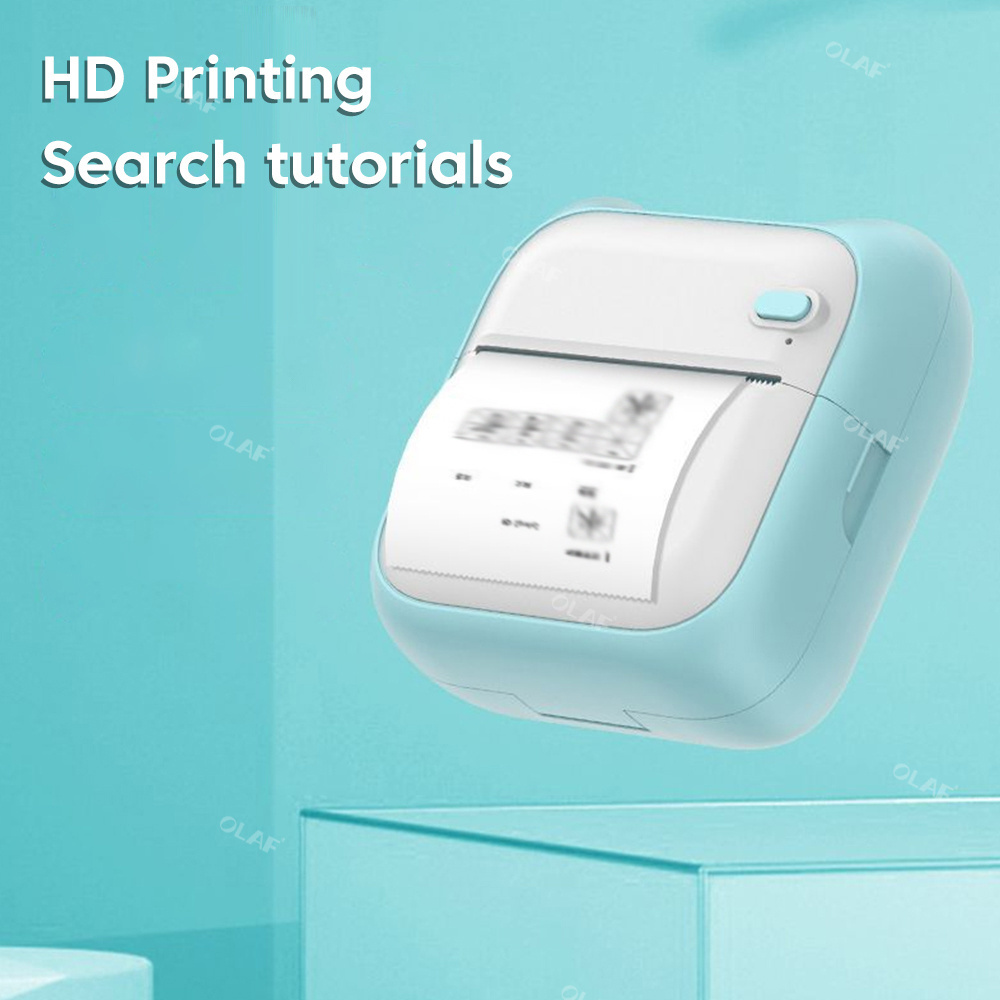 Mini Portable Printing Paper Color Pocket Mobile Printer Stickers Bluetooth Connected Label Thermal Printer