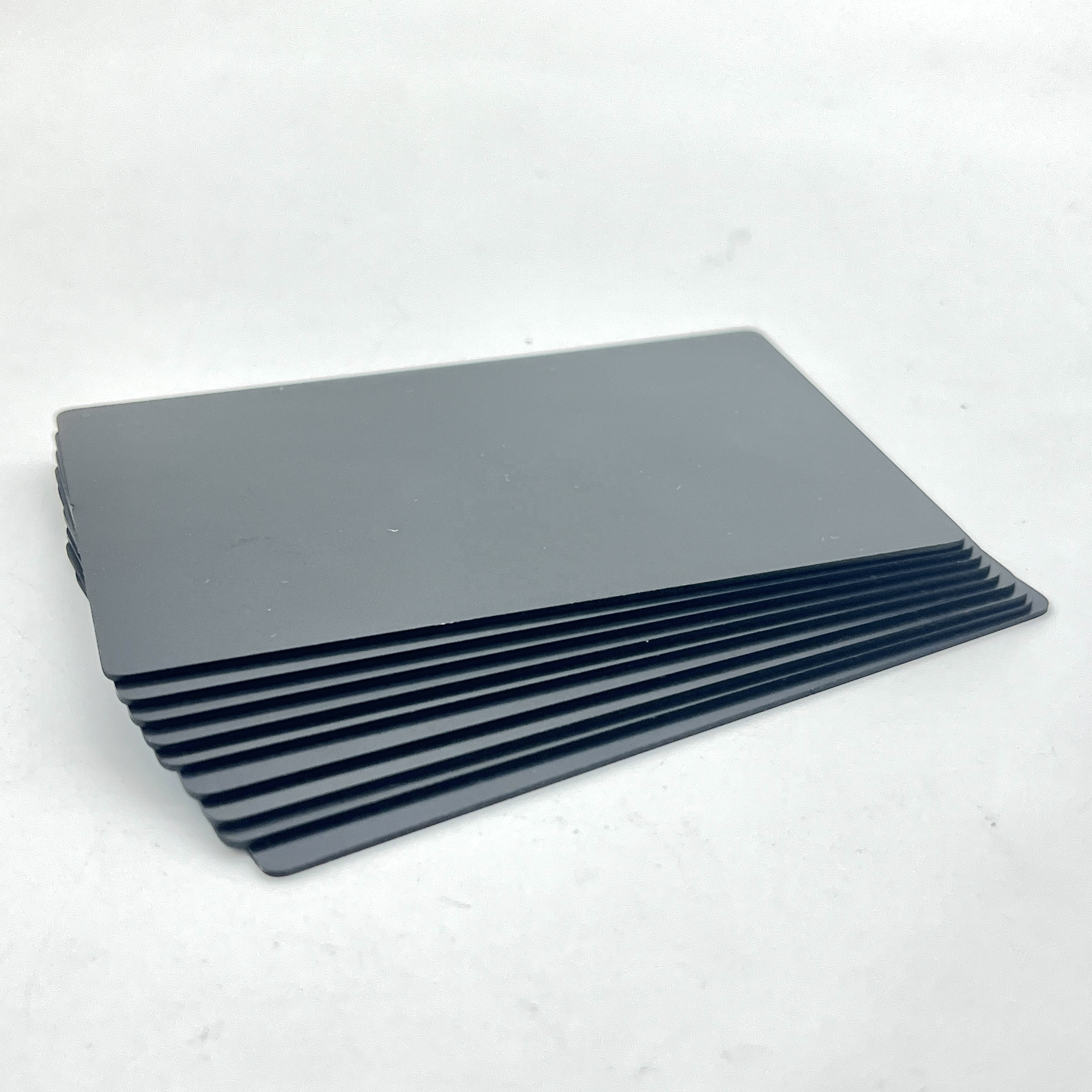 0.80mm Matte Black Edge Anodize surface Laser Engraved  Printed Metal Credit Card Blanks Aluminum Business Card Blanks