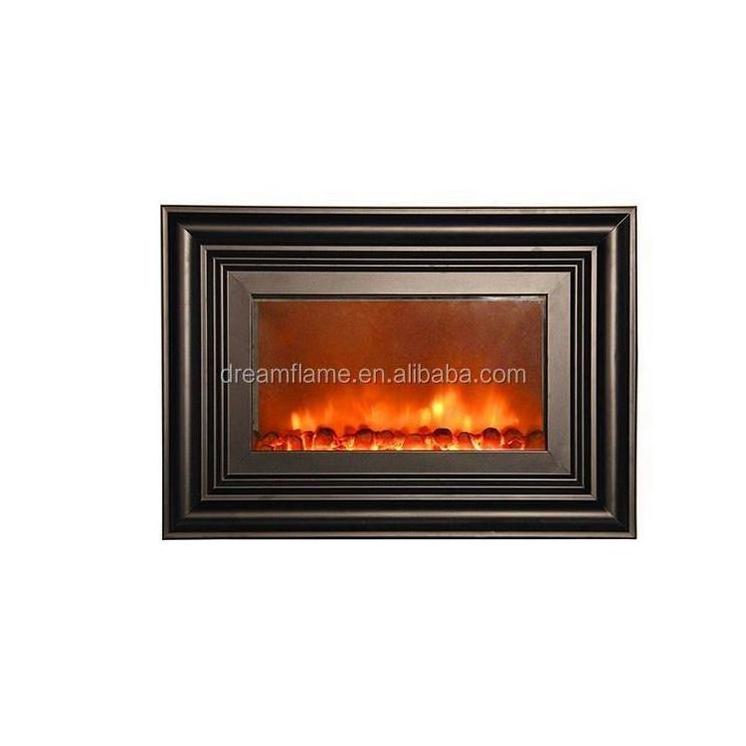 Chimenea Wood Fireplace Top Selling Promotional Table Heat Set Wall-Mounted White 3D Fireplace With Wood Logs