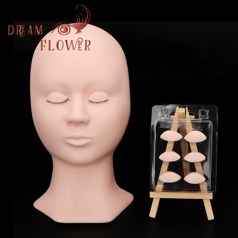 Wholesale Mannequin Head Lash Extension Training Mannequin Head with Removable Eyelids for Practice