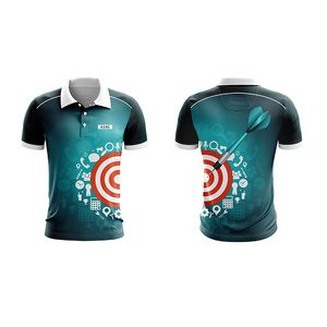 wholesale customized sublimation darts shirts design your own logo for club  cheap price short sleeve dart shirt jersey polo