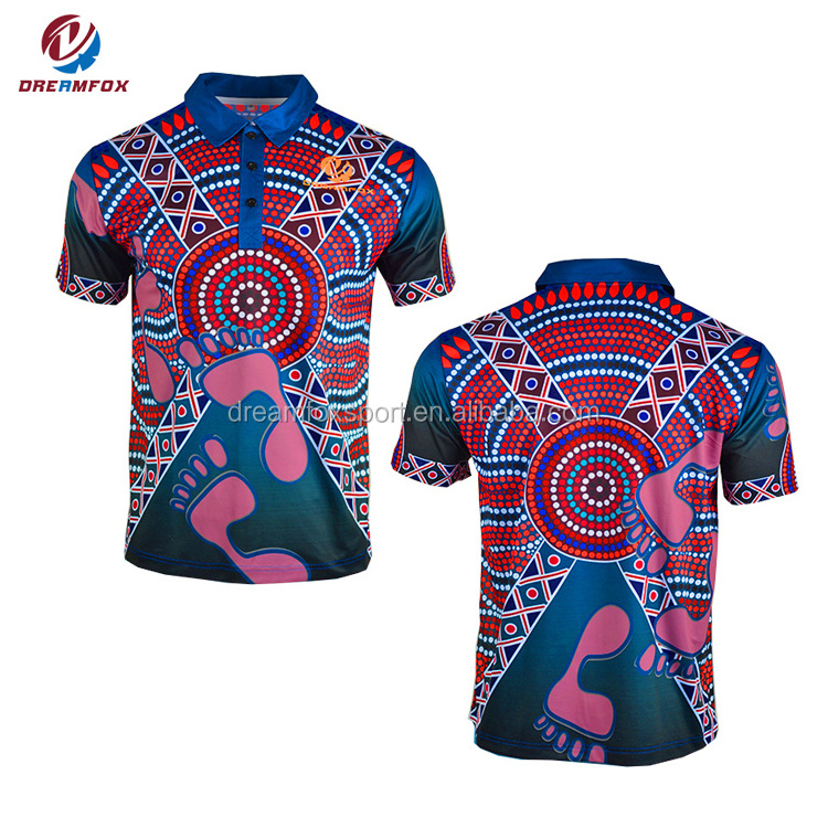 sublimated custom dart t shirt Design your own dart shirts jersey polo with pockets for team