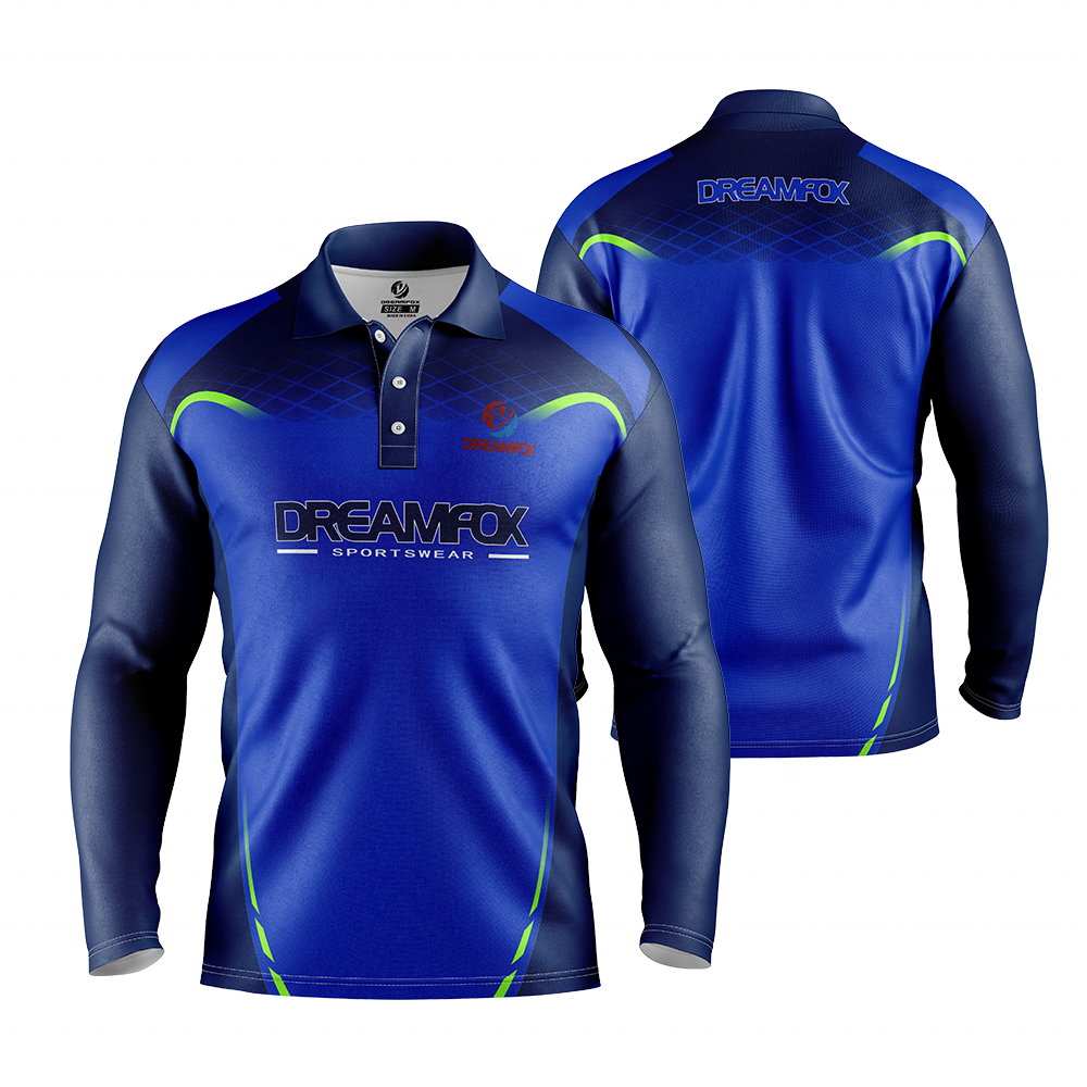 stylish customized cricket kits sportswear sport long sleeves sublimation cricket jerseys design wholesales create polo shirts