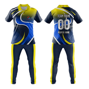 Custom sublimated indian cricket jersey team Jersey black trousers cricket jersey design