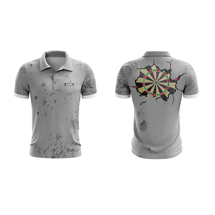 wholesale customized sublimation darts shirts design your own logo for club  cheap price short sleeve dart shirt jersey polo