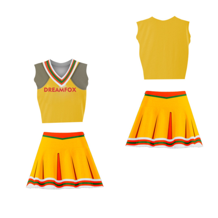 latest custom sublimation long sleeve cheerleading uniforms for woman design cheerleading clothes wholesale cheerleading shorts