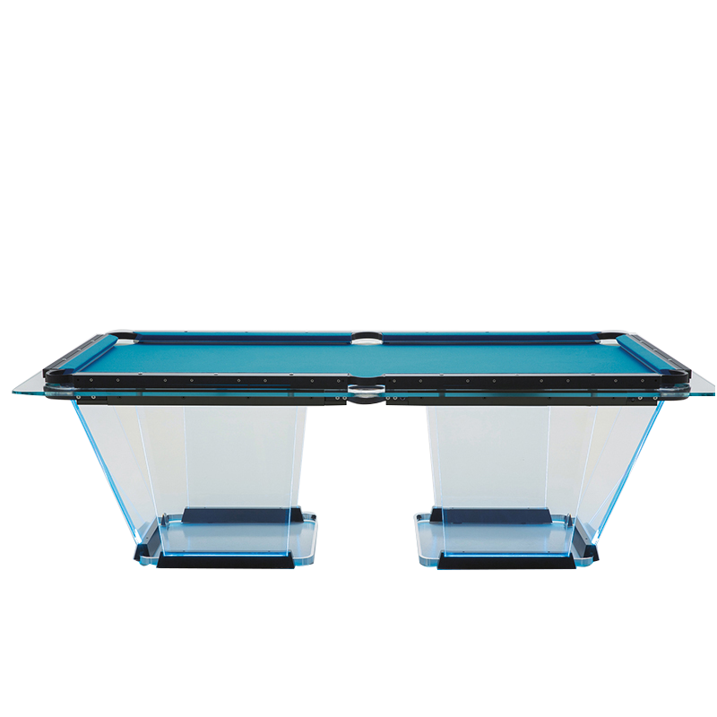 Designer's latest design full of futuristic toughened glass table legs pool table villa living room billiards