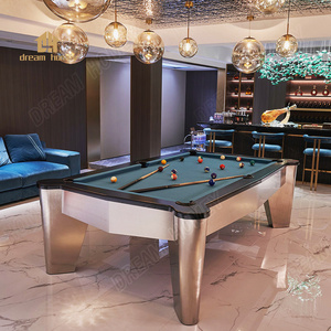 Upscale luxury plated rose gold pool table futuristic design billiards