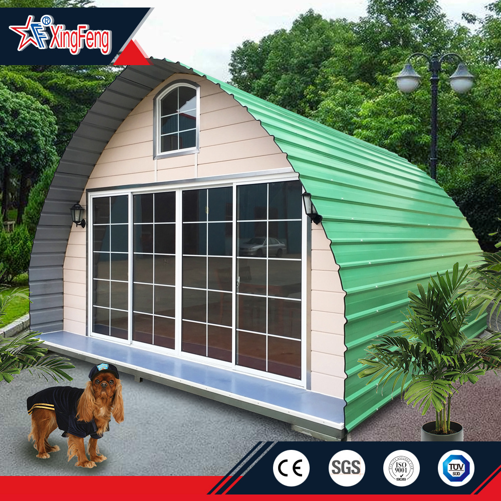 ready made house log cabin kits/ modular arched homes/domes prefab houses made in china