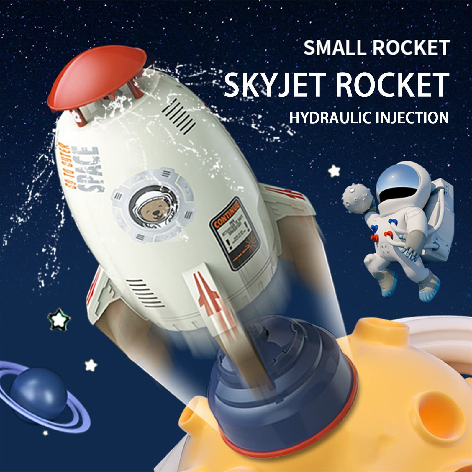 Wholesale Tiktok Hot Selling Rocket Launcher Water Sprinkler Summer Outdoor Games Toys Water Flying Space Rocket Toy For Kids