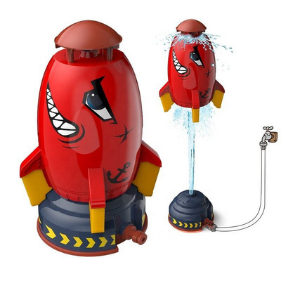 Wholesale Tiktok Hot Selling Rocket Launcher Water Sprinkler Summer Outdoor Games Toys Water Flying Space Rocket Toy For Kids