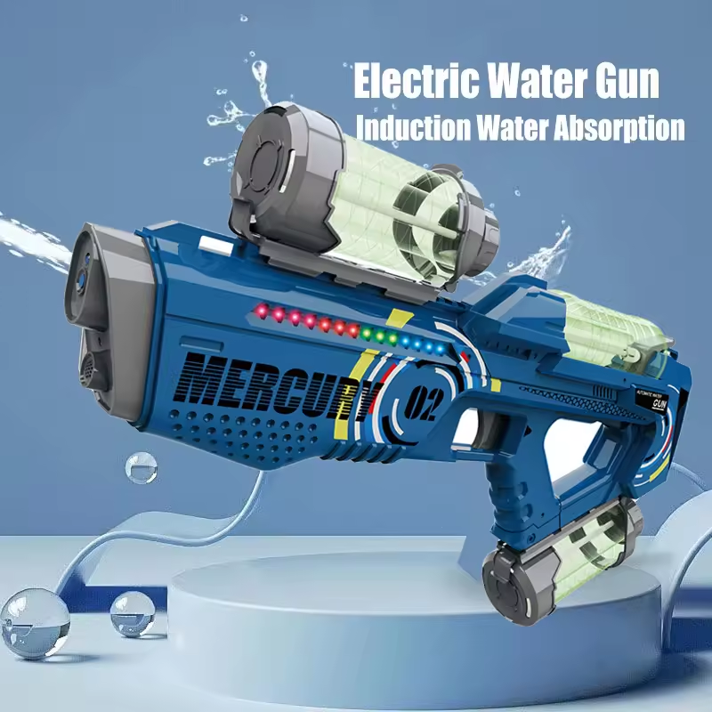 New 2024 Wholesale Plastic Water Guns Powerful Battery Electric Automatic High Pressure Garden Water Gun Toy For Children