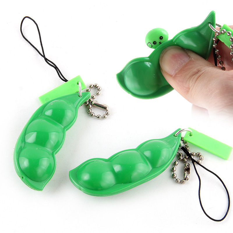 squeeze a bean extrusion pea soybean stress relieving toys edamame pea pod popper fidget toy