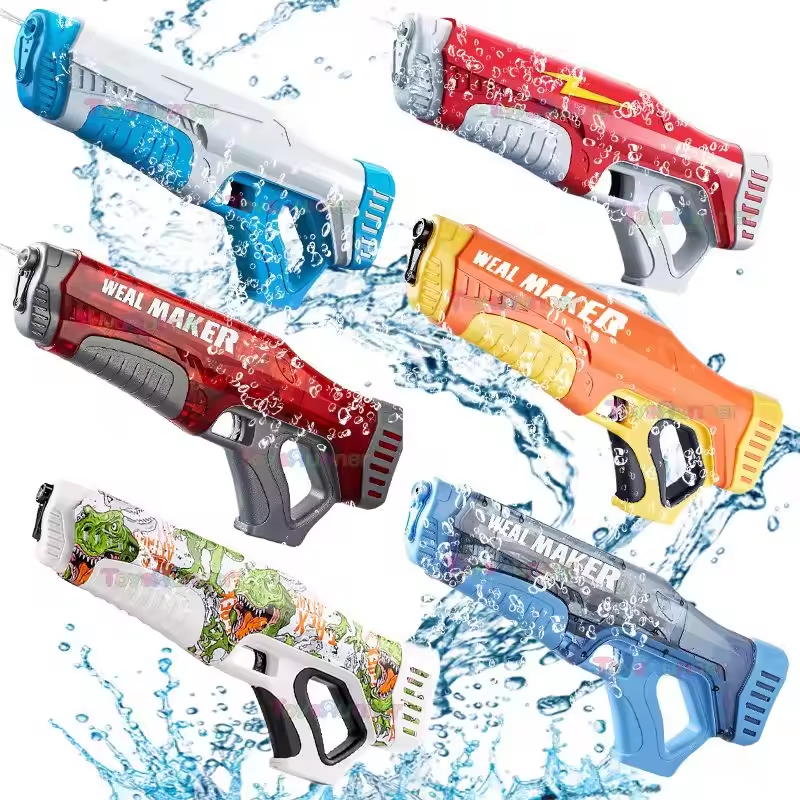 New 2024 Wholesale Plastic Water Guns Powerful Battery Electric Automatic High Pressure Garden Water Gun Toy For Children