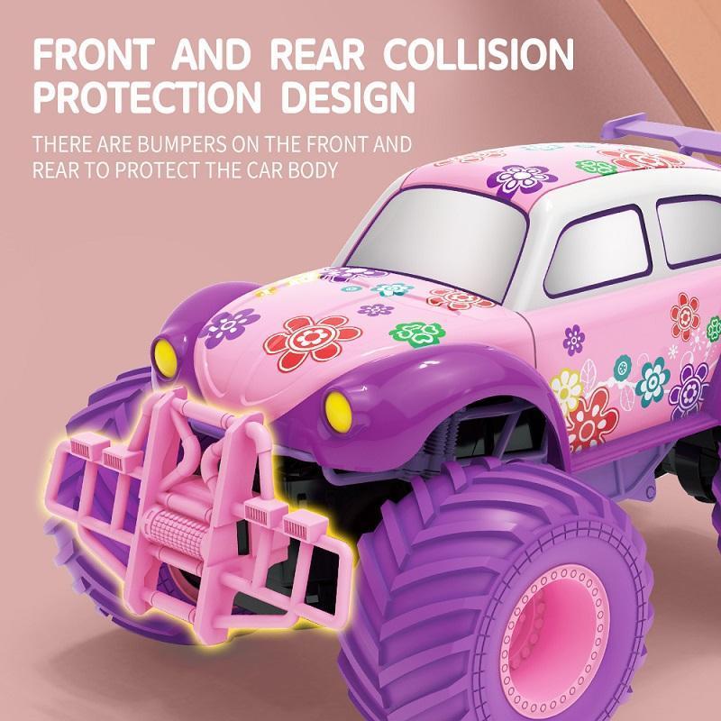 2024 JJRC Q157 Powerful RC Car Buggy Truck 1/16 Pink Electric Hummer Pickup Beetle Model Vehicle Off-Road RC Rock Crawler Toy