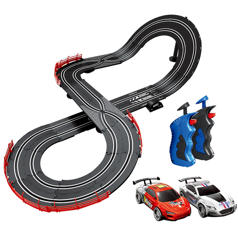 Munifunctional 3IN1 Slot Racing Car Set Race Circuit for Challenge Toy 1/43 Scale Slot Car Toys Set Race Track Set Boy Kids Game