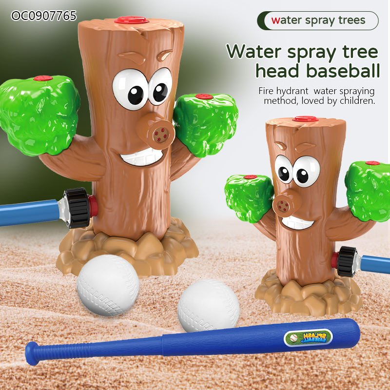 2024 Beat Selling Water Spray Sprinkler Baseball Set 360 Rotating Backyard  2 in 1 Snail Summer Water Game For Kids Outdoor Toys