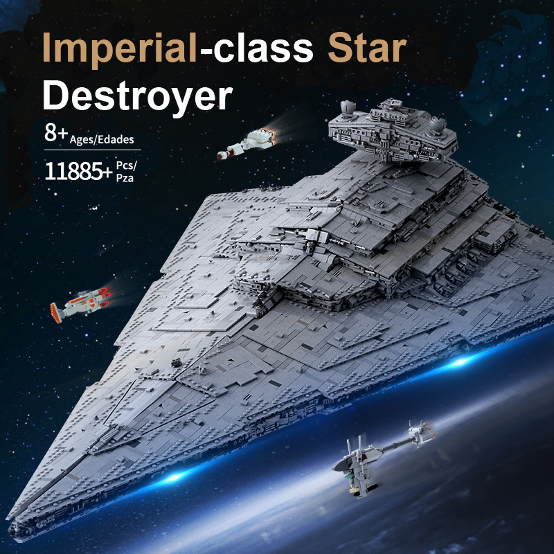 Tiktok Hot Mould King 13135  Star Destroyer Toys Plastic Wars Technic Building Blocks Set  MOC-23556 Monarch Starship Model Toys