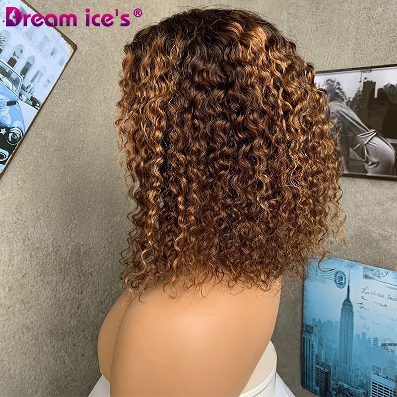 DREAM.ICE'S Top Selling Wholesale Bob Curl Style Short Wig  Brazilian Human Hair Weave Most Expensive Remy Hair Bob Wigs P427