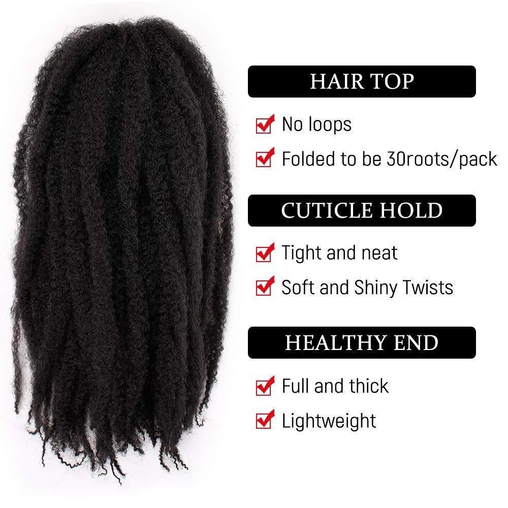 Dream Ice's  Afro Marley Twist Hair 18Inch Crochet Braids Hair Synthetic Afro Kinky Hair Extensions